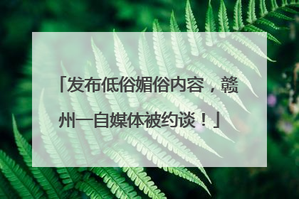 发布低俗媚俗内容，赣州一自媒体被约谈！