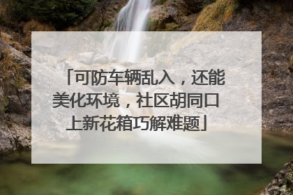 可防车辆乱入，还能美化环境，社区胡同口上新花箱巧解难题