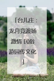 台儿庄：龙舟竞渡扬激情 民俗游园传文化