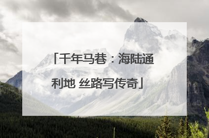 千年马巷：海陆通利地 丝路写传奇