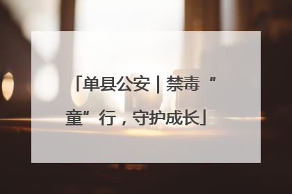 单县公安｜禁毒“童”行，守护成长