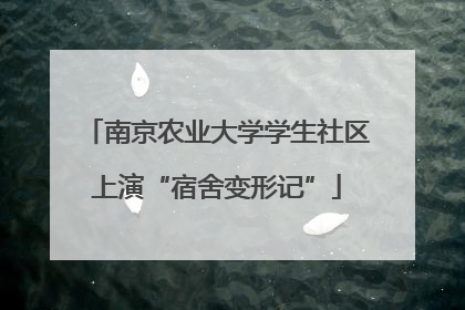 南京农业大学学生社区上演“宿舍变形记”