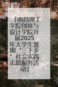 南昌理工学院创意与设计学院开展2025年大学生暑期“三下乡”社会实践志愿服务活动