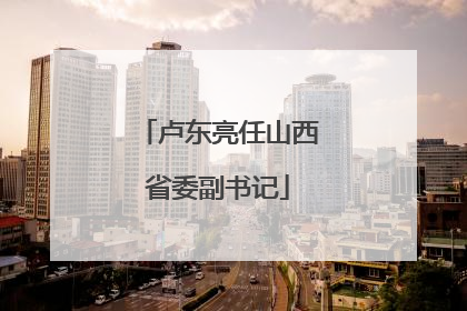 卢东亮任山西省委副书记