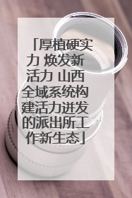 厚植硬实力 焕发新活力 山西全域系统构建活力迸发的派出所工作新生态