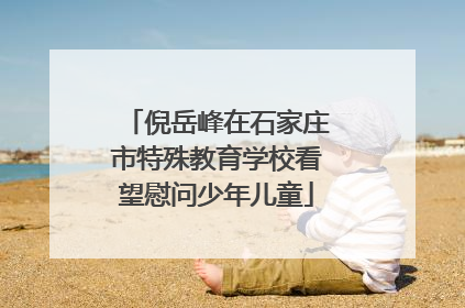 倪岳峰在石家庄市特殊教育学校看望慰问少年儿童
