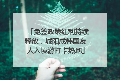 免签政策红利持续释放，城阳成韩国友人入境游打卡热地
