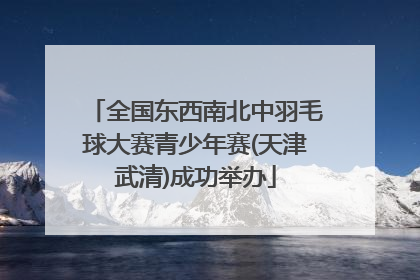 全国东西南北中羽毛球大赛青少年赛(天津武清)成功举办
