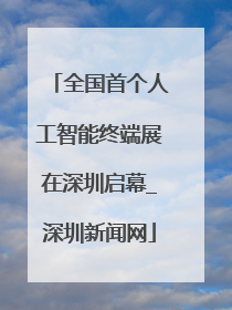 全国首个人工智能终端展在深圳启幕_深圳新闻网