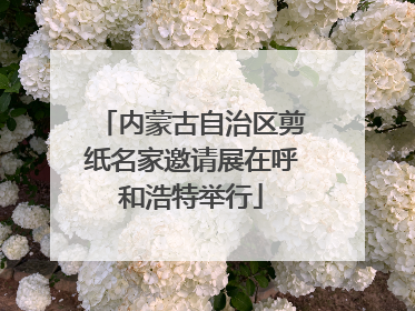 内蒙古自治区剪纸名家邀请展在呼和浩特举行