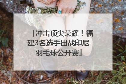 冲击顶尖荣耀！福建3名选手出战印尼羽毛球公开赛