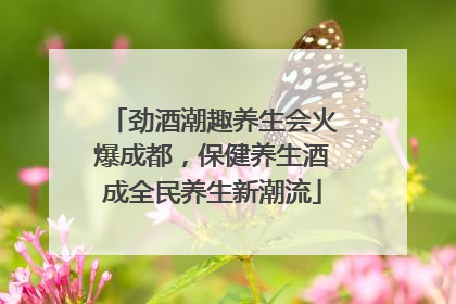 劲酒潮趣养生会火爆成都，保健养生酒成全民养生新潮流