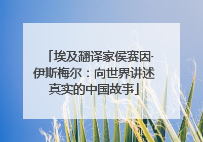 埃及翻译家侯赛因·伊斯梅尔：向世界讲述真实的中国故事