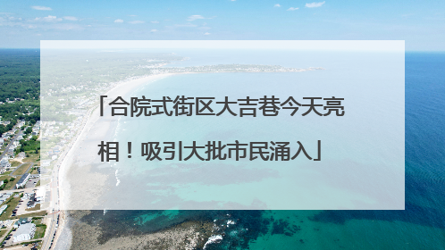 合院式街区大吉巷今天亮相！吸引大批市民涌入