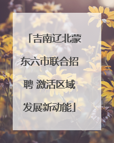 吉南辽北蒙东六市联合招聘 激活区域发展新动能