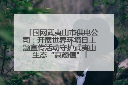 国网武夷山市供电公司：开展世界环境日主题宣传活动守护武夷山生态“高颜值”