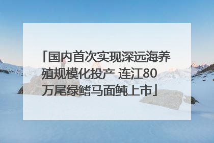 国内首次实现深远海养殖规模化投产 连江80万尾绿鳍马面鲀上市