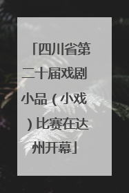 四川省第二十届戏剧小品（小戏）比赛在达州开幕