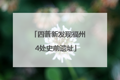 四普新发现福州4处史前遗址