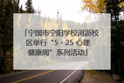 宁国市宁阳学校河沥校区举行“5・25 心理健康周”系列活动
