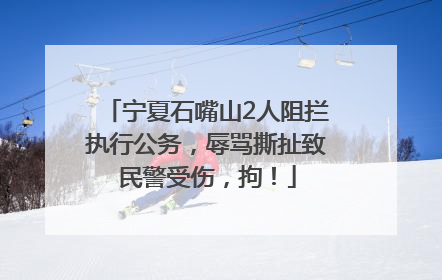 宁夏石嘴山2人阻拦执行公务，辱骂撕扯致民警受伤，拘！