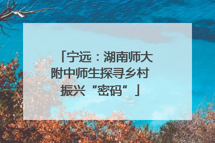宁远：湖南师大附中师生探寻乡村振兴“密码”