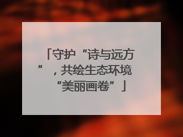 守护“诗与远方”，共绘生态环境“美丽画卷”