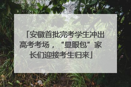 安徽首批完考学生冲出高考考场，“显眼包”家长们迎接考生归来