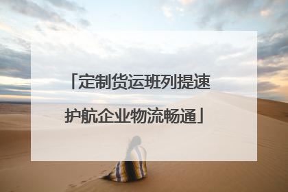定制货运班列提速 护航企业物流畅通