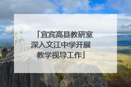 宜宾高县教研室深入文江中学开展教学视导工作
