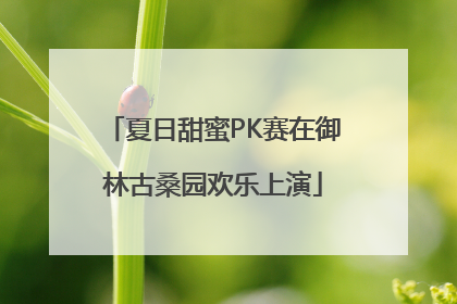 夏日甜蜜PK赛在御林古桑园欢乐上演