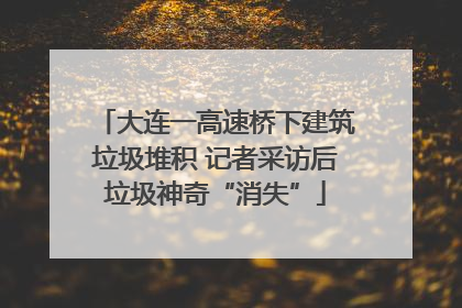 大连一高速桥下建筑垃圾堆积 记者采访后垃圾神奇“消失”
