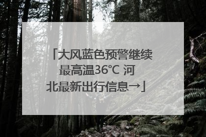 大风蓝色预警继续 最高温36℃ 河北最新出行信息→