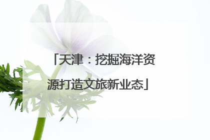 天津：挖掘海洋资源打造文旅新业态