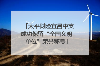 太平财险宜昌中支成功保留“全国文明单位”荣誉称号