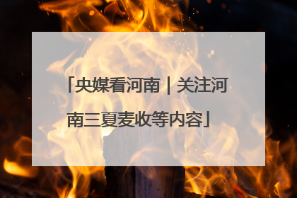 央媒看河南｜关注河南三夏麦收等内容