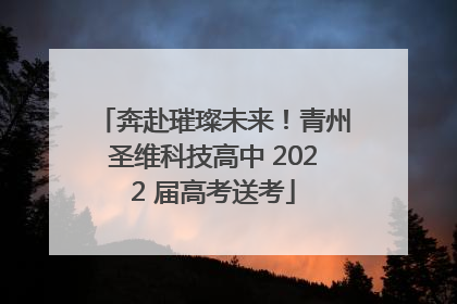 奔赴璀璨未来！青州圣维科技高中 2022 届高考送考