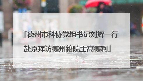 德州市科协党组书记刘辉一行赴京拜访德州籍院士高德利