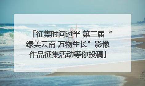 征集时间过半 第三届“绿美云南 万物生长”影像作品征集活动等你投稿