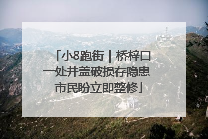 小8跑街｜桥梓口一处井盖破损存隐患 市民盼立即整修