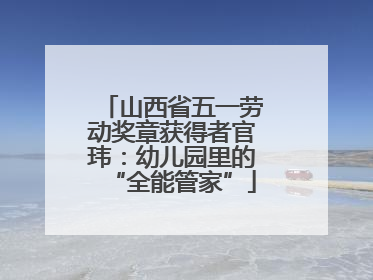山西省五一劳动奖章获得者官玮：幼儿园里的“全能管家”