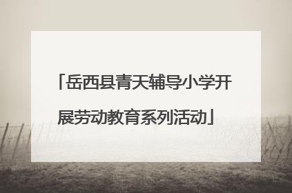 岳西县青天辅导小学开展劳动教育系列活动