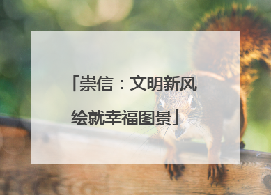 崇信：文明新风绘就幸福图景