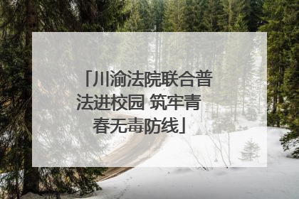 川渝法院联合普法进校园 筑牢青春无毒防线