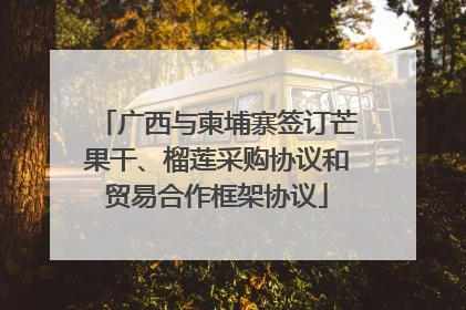 广西与柬埔寨签订芒果干、榴莲采购协议和贸易合作框架协议