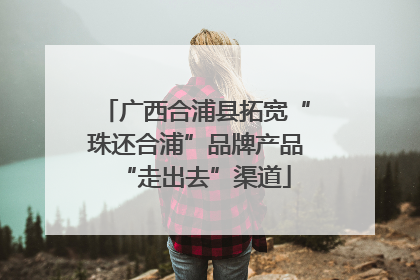 广西合浦县拓宽“珠还合浦”品牌产品“走出去”渠道