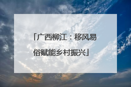 广西柳江：移风易俗赋能乡村振兴