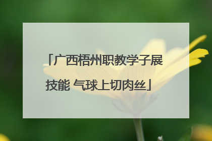 广西梧州职教学子展技能 气球上切肉丝