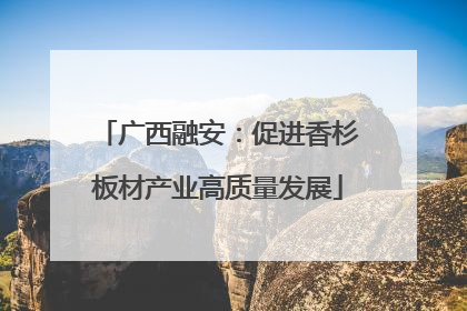 广西融安：促进香杉板材产业高质量发展