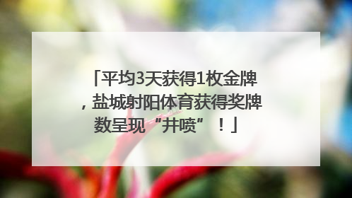 平均3天获得1枚金牌，盐城射阳体育获得奖牌数呈现“井喷”！